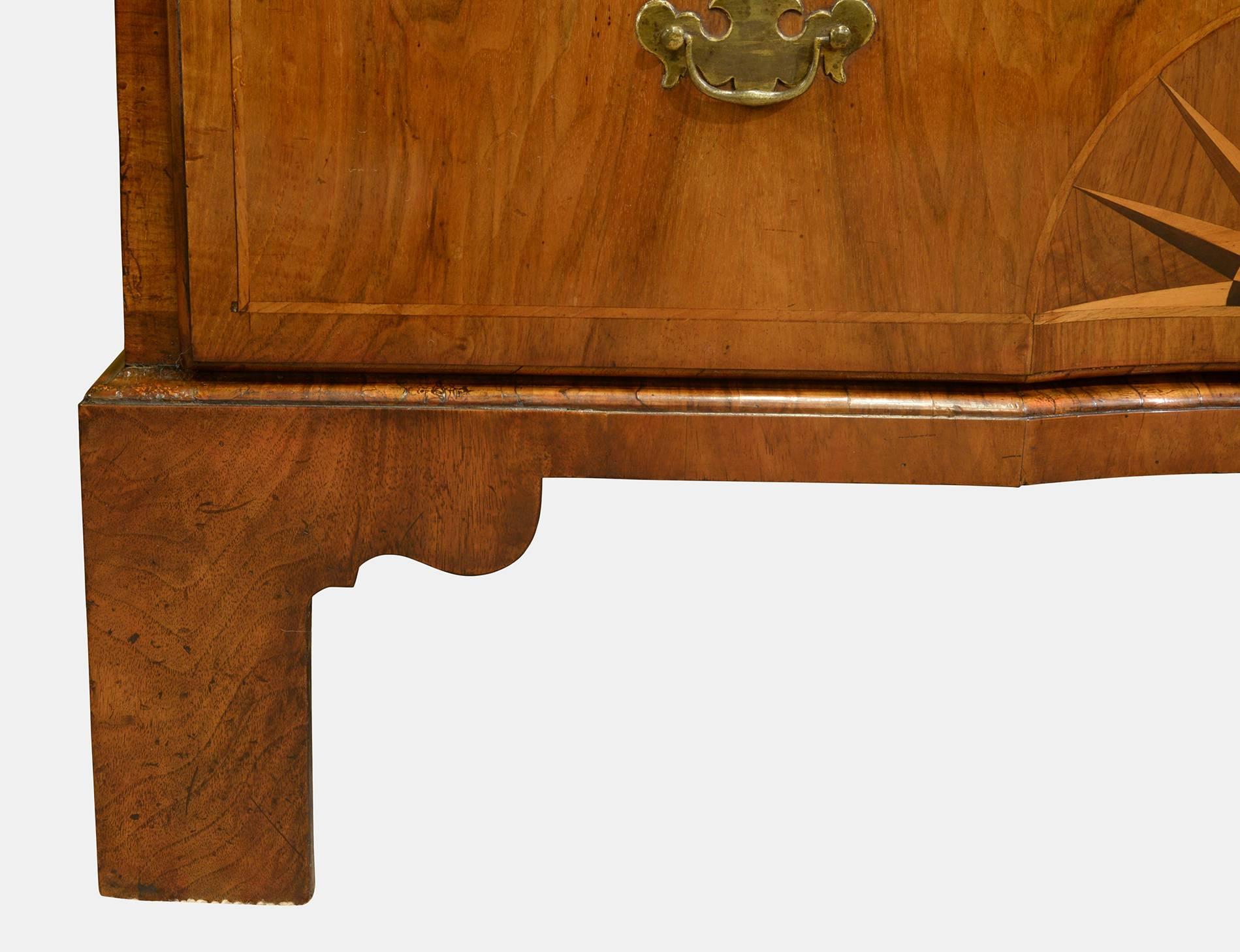 George II Walnut Secretaire Chest on Chest 4