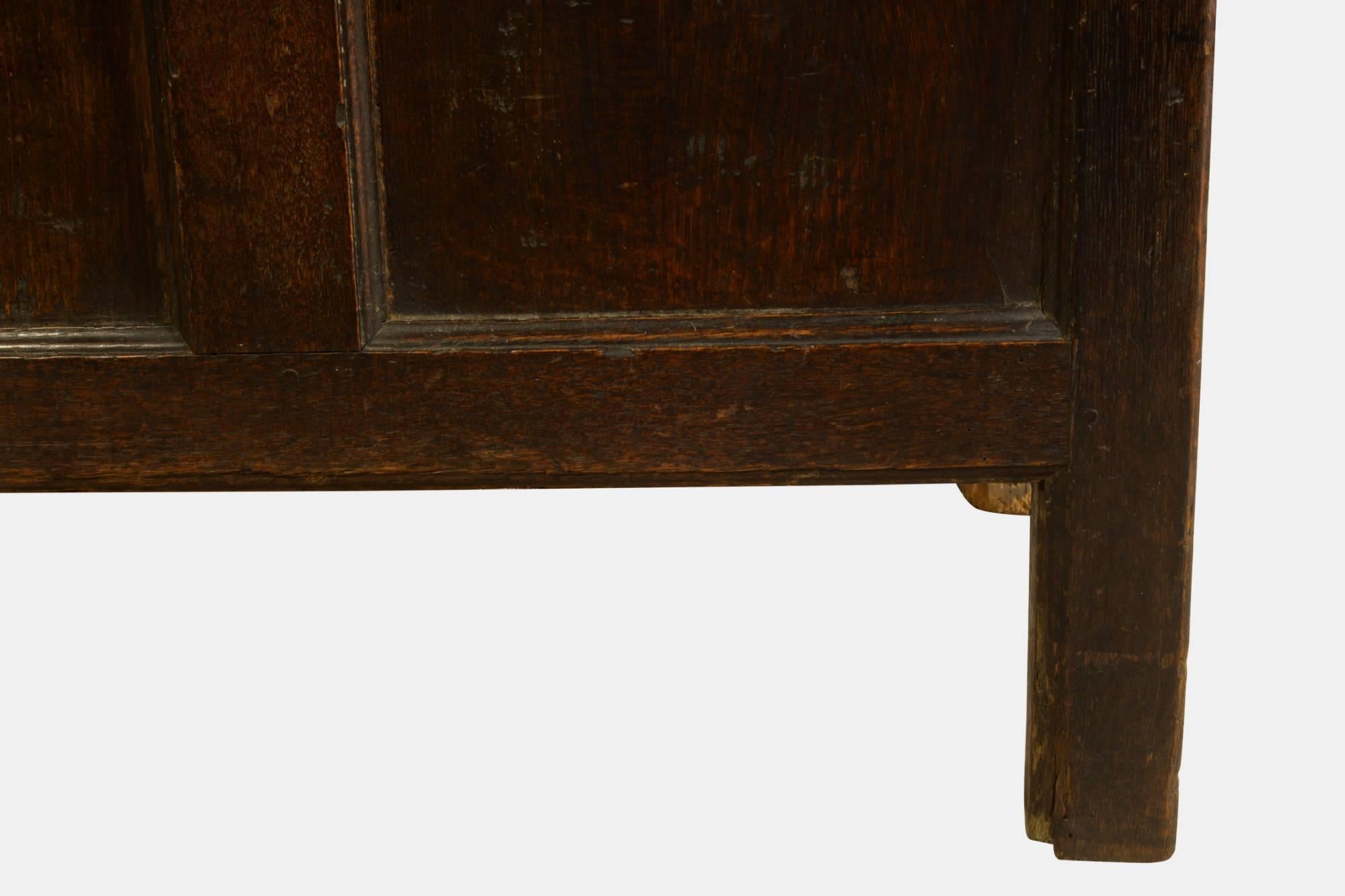 17th Century Charles II Oak Coffer For Sale