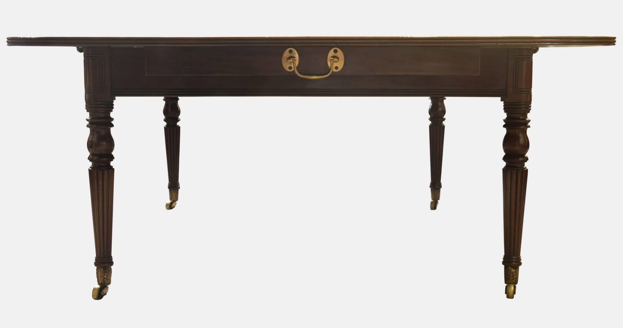 19th Century Gillows Fold over Top Extending Dining Table