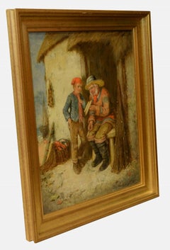 Oil Painting of 'Old Sea Dog and Boy'
