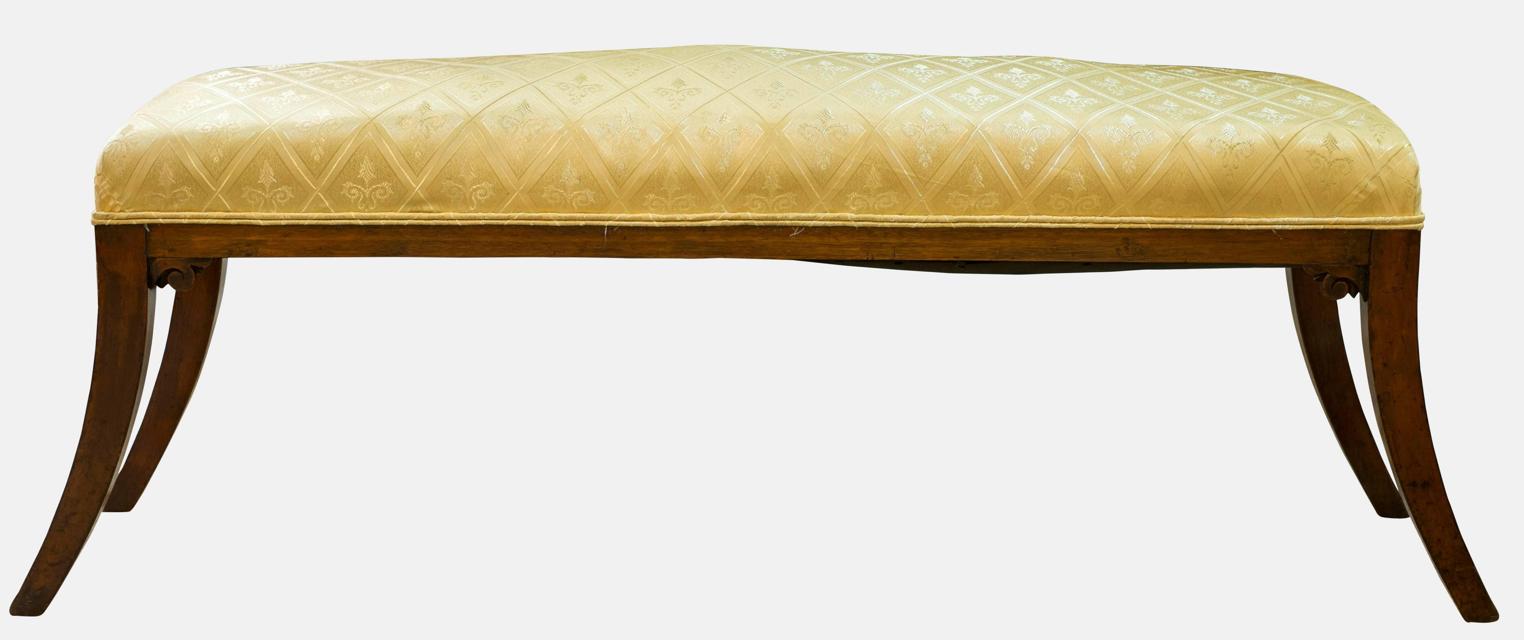 An elegant pair of mahogany late 19th century window seats.

Measures: 47cm (18.5