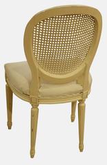 Set of Six Cane Back Salon Dining Chairs