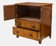 English Regency Crossbanded Bedside Cabinet