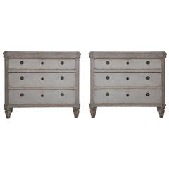 Pair of Painted Swedish Chests