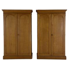 Antique Pair of 19th Century Oak Wardrobes