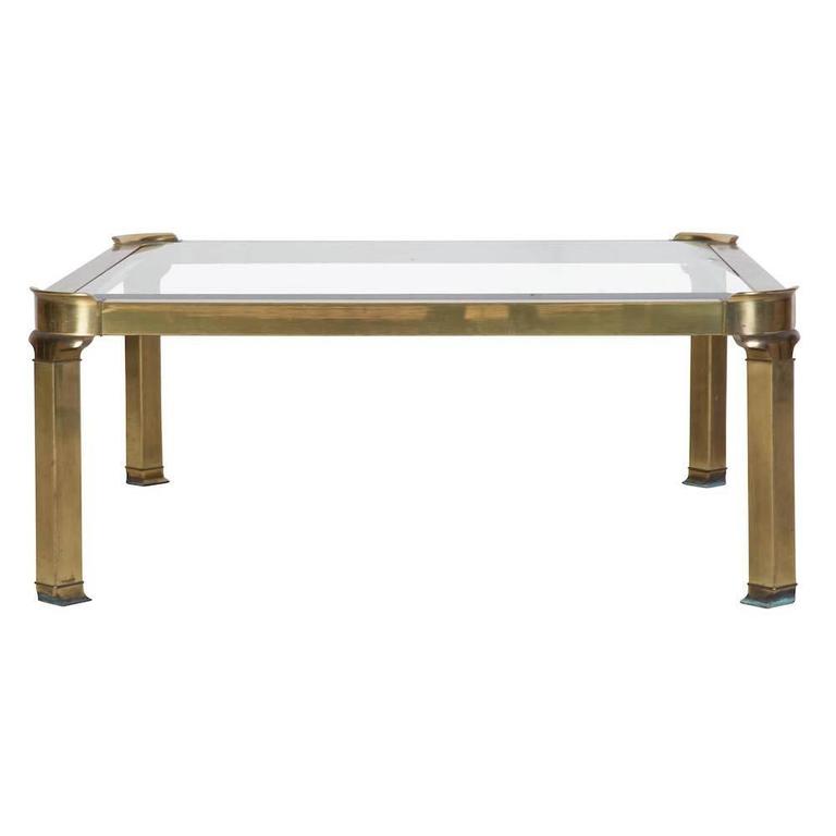 Gilt Bronze and Glass Coffee Table at 1stDibs