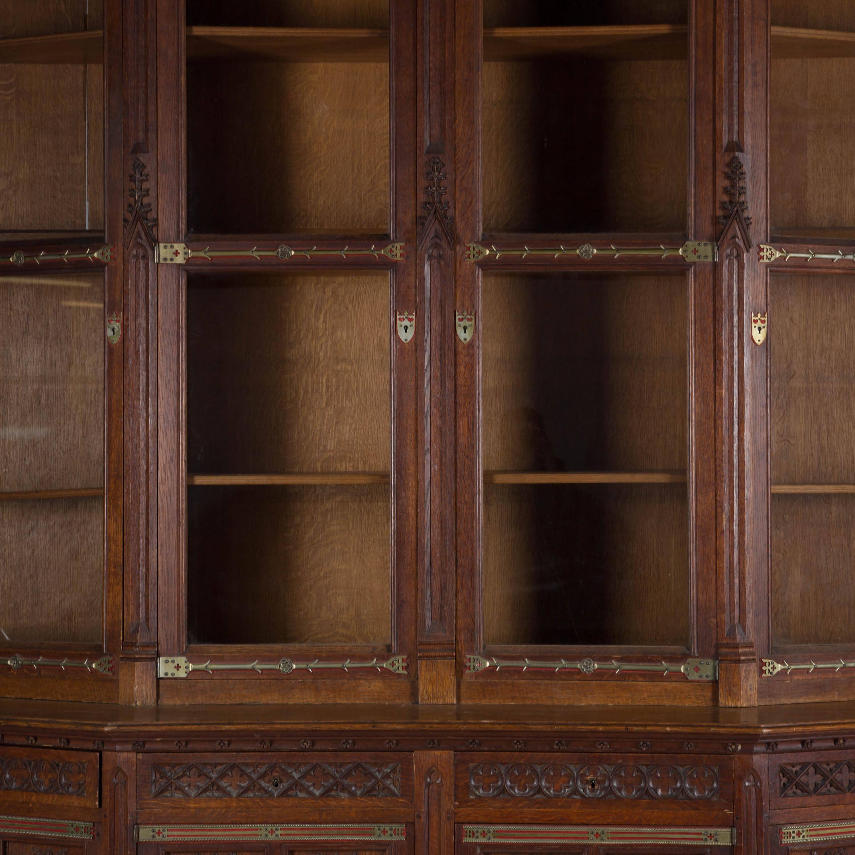 Gothic Revival Library Bookcase 2