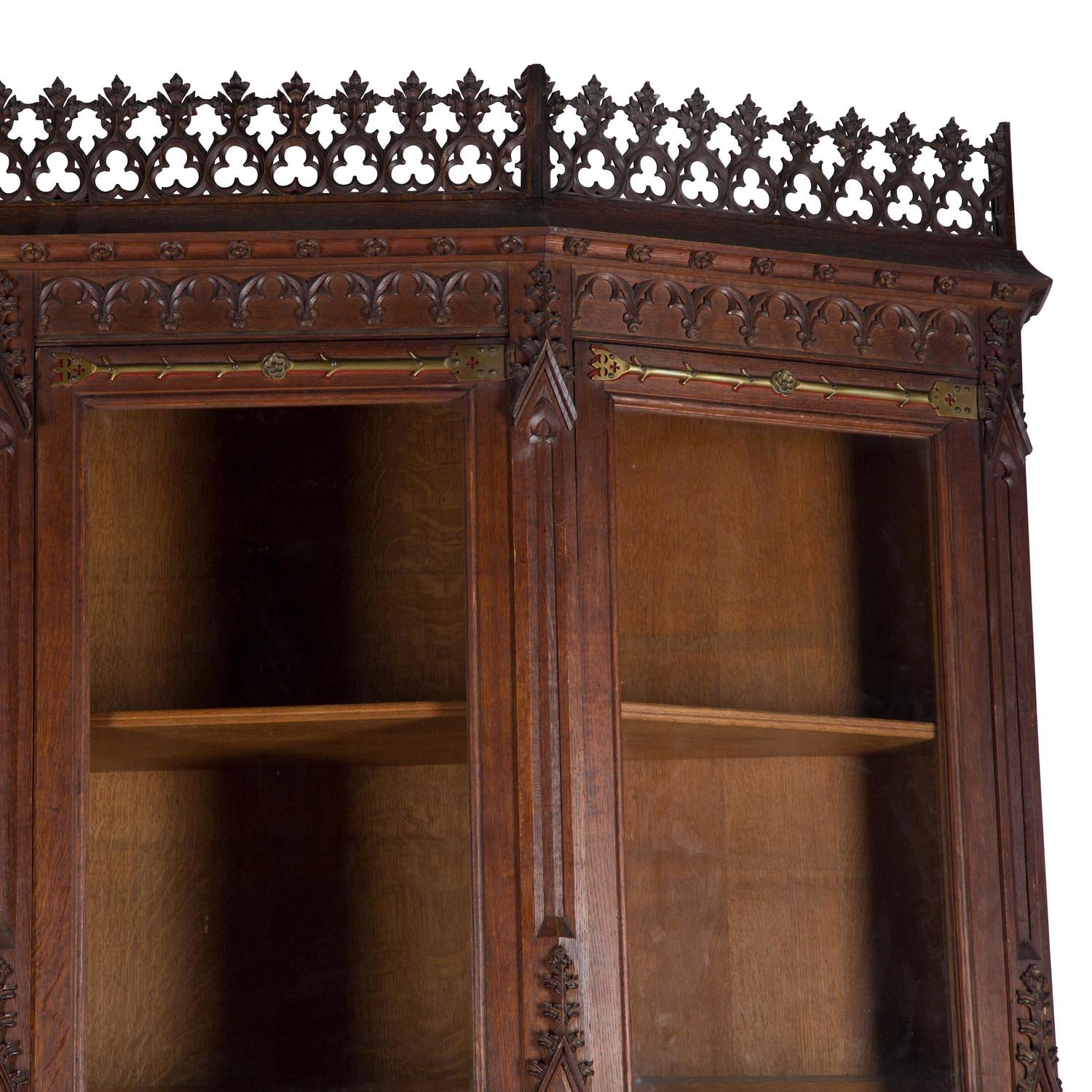Gothic Revival Library Bookcase For Sale at 1stdibs