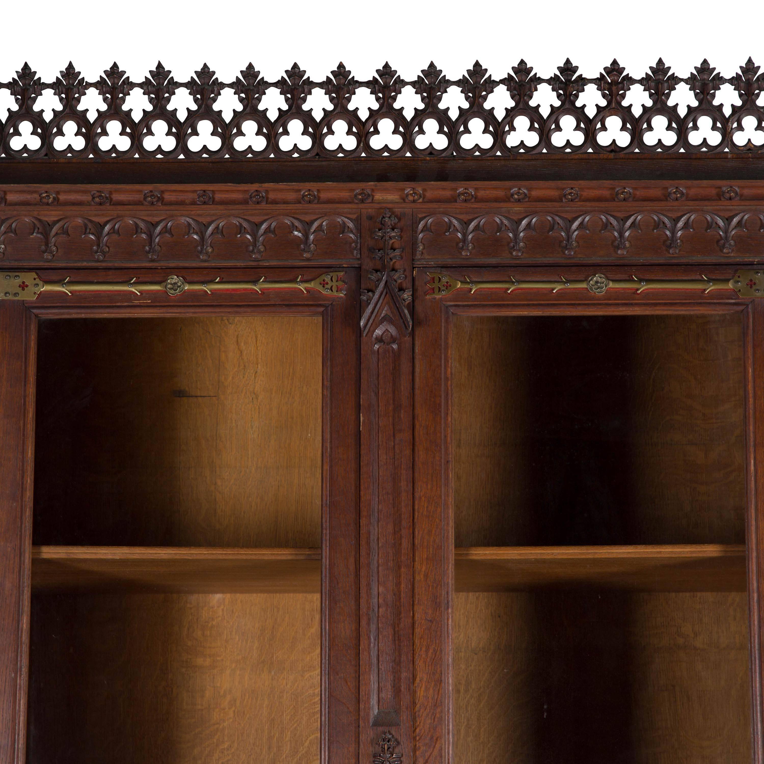 Gothic Revival Library Bookcase 1