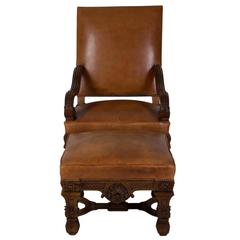 French Chair and Ottoman 8