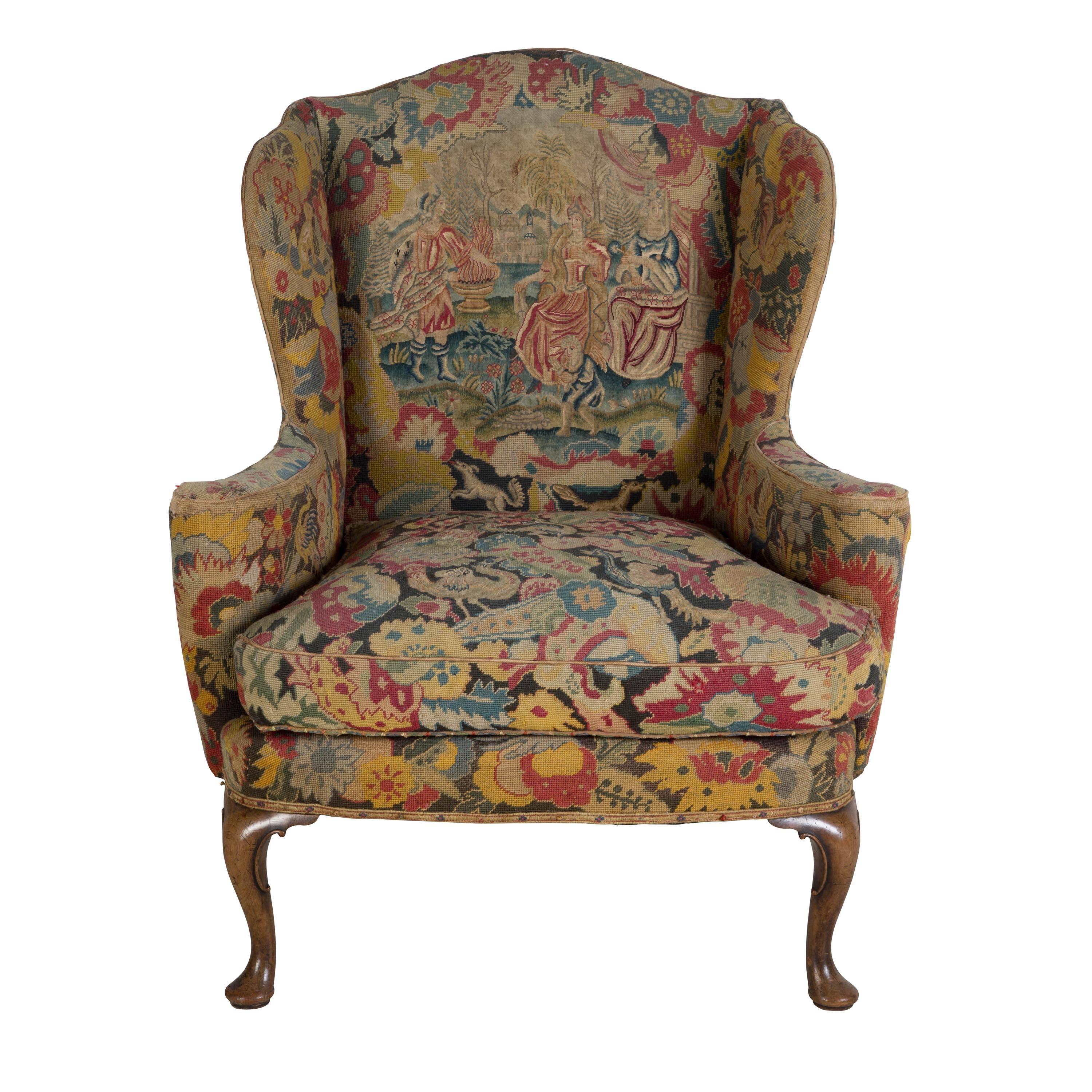 George II Wing Armchair In Good Condition In Gloucestershire, GB