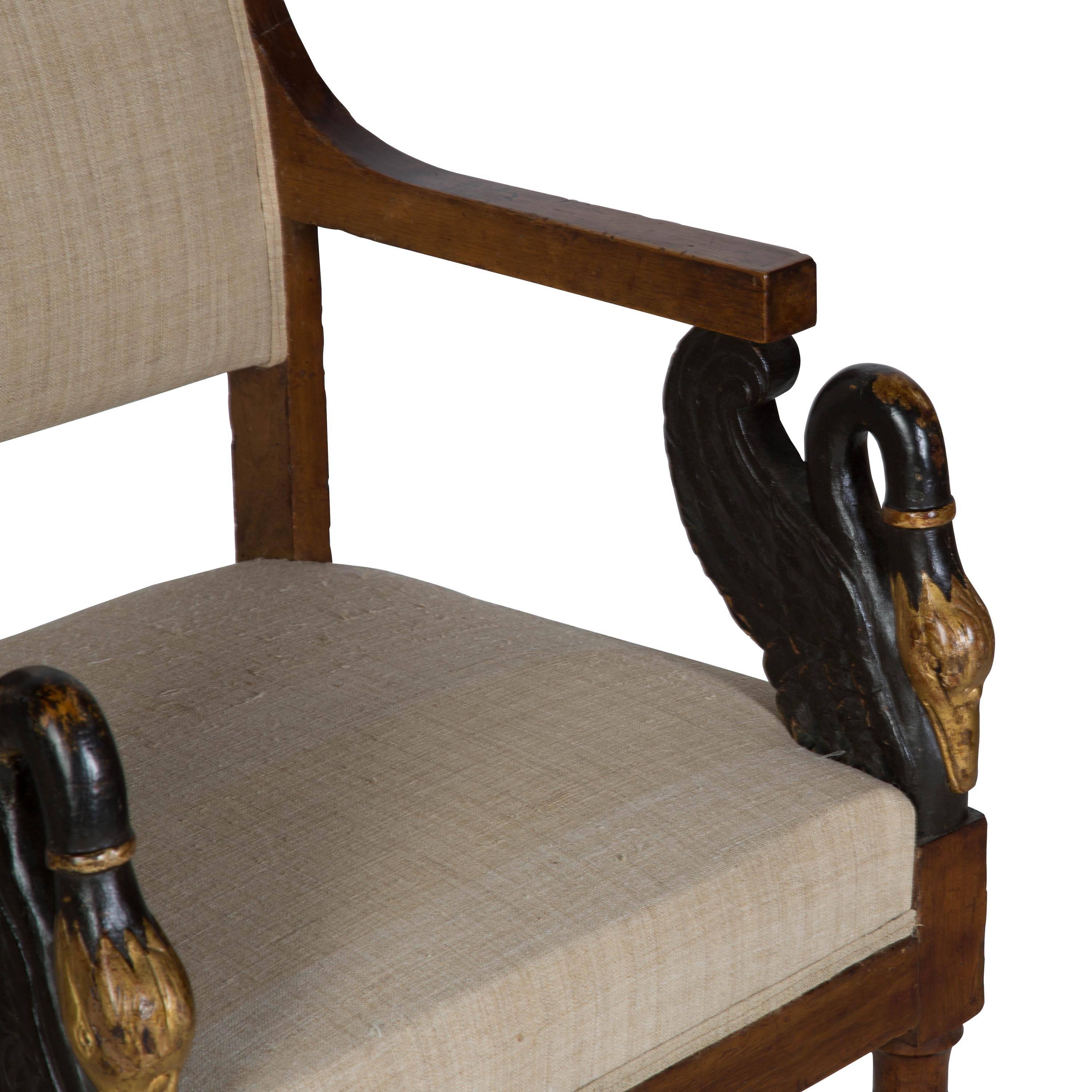 Pair of Early 19th Century Italian Chairs In Good Condition In Gloucestershire, GB