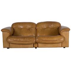 1970s Leather Reclining Sofa