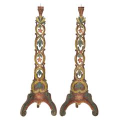 Pair of Polychromed Torcheres 10
