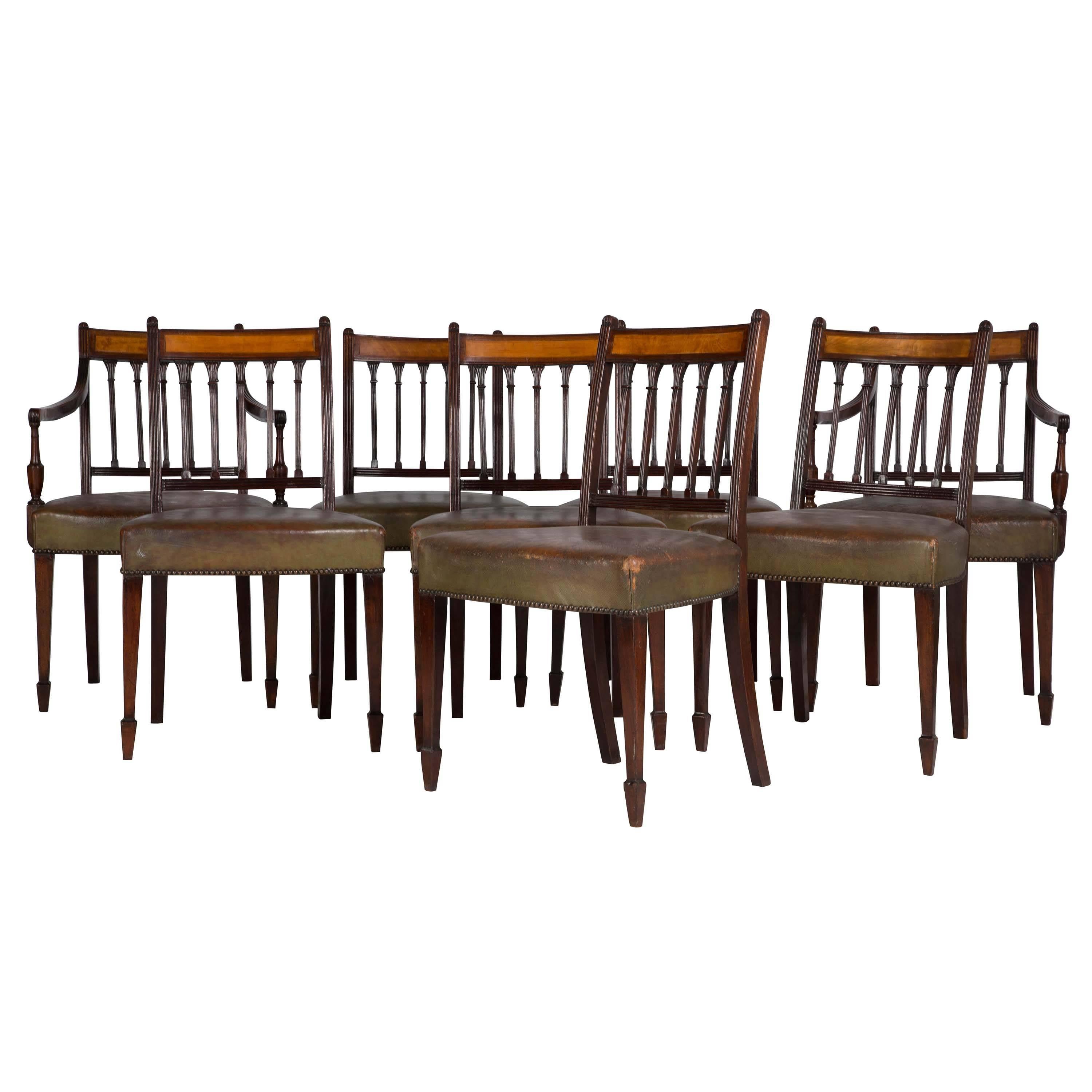 Set of Eight George III Dining Chairs