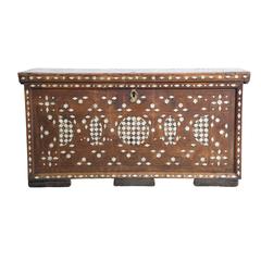 18th Century Italian Inlaid Chest Antique 18th Century Italian Inlaid Chest