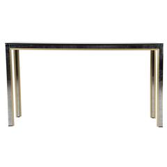 Brass and Chrome Console Table 7