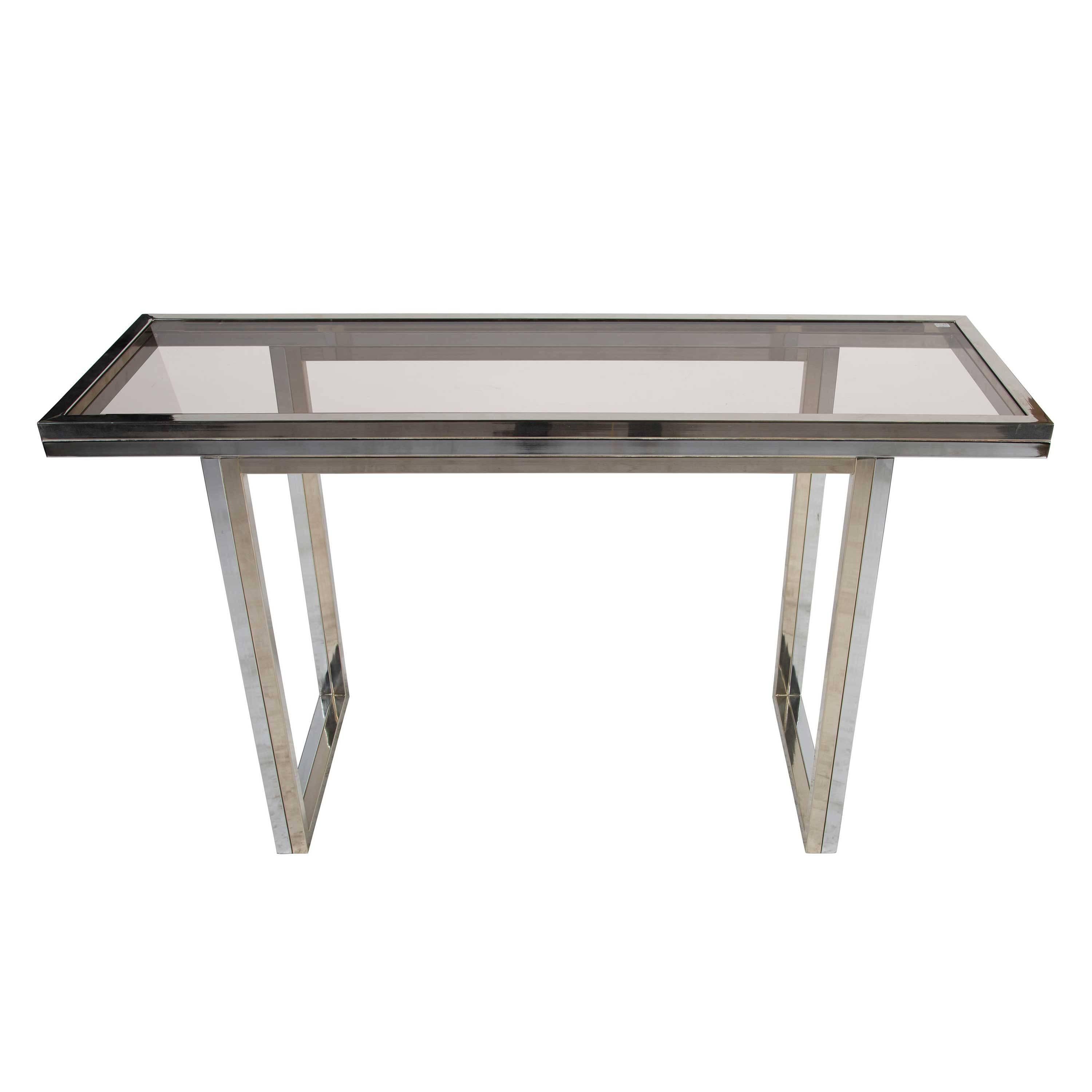 Bi-Coloured Metal Console Table For Sale