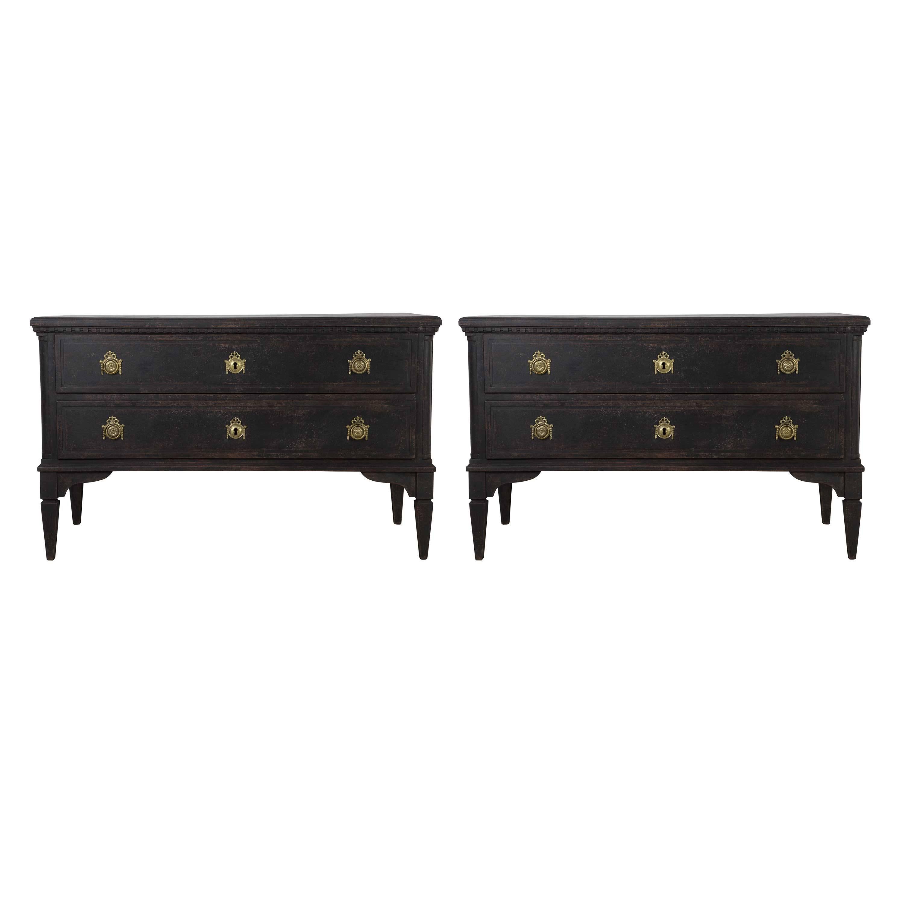 Pair of Gustavian Commodes