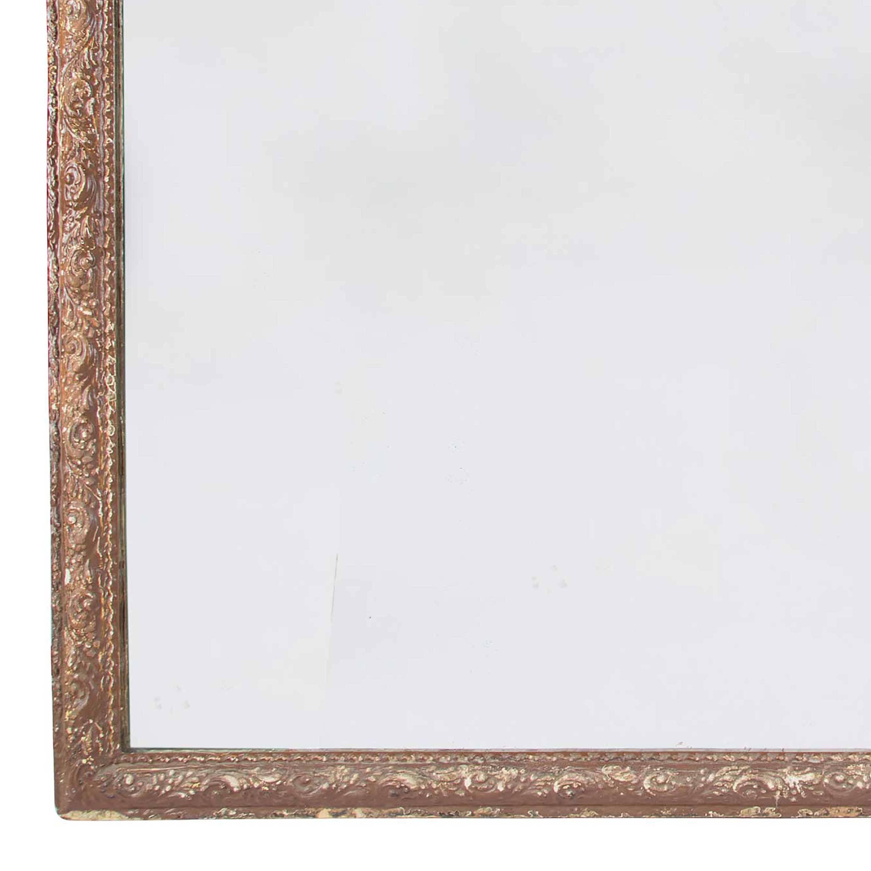 French Very Large Painted Gesso Mirror