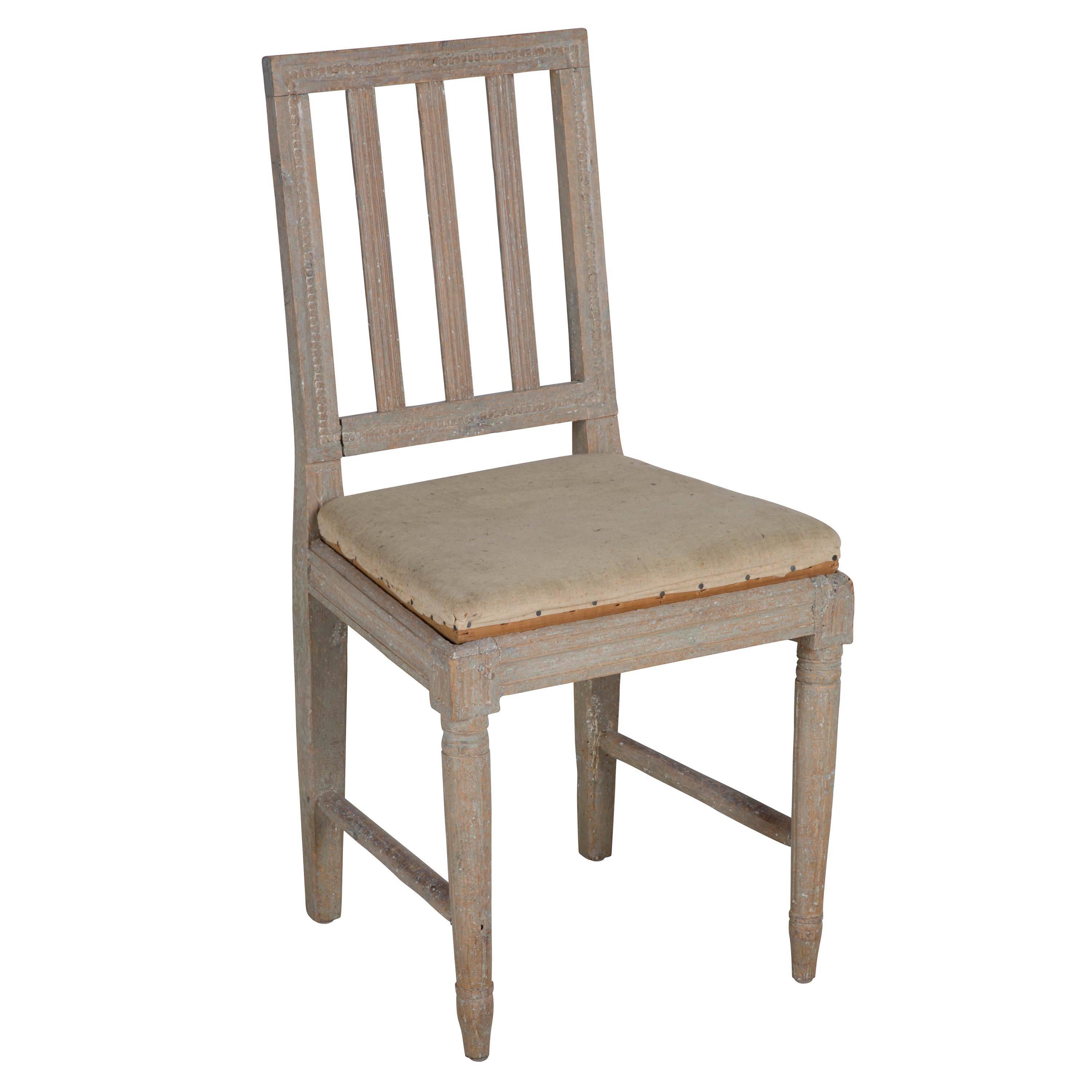 19th Century Four Painted Gustavian Dining Chairs