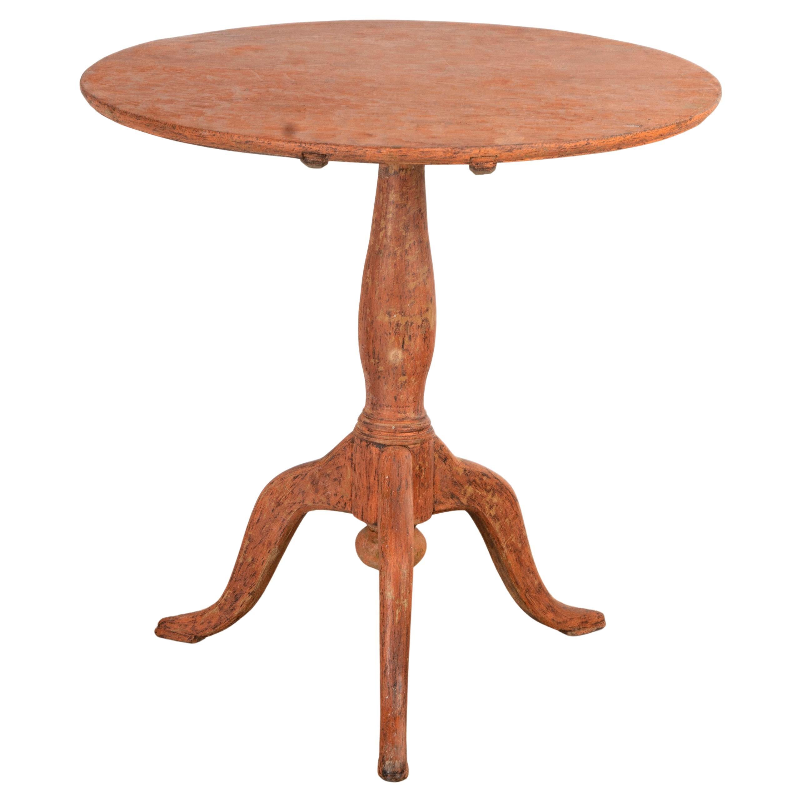 Swedish Rococo Period Tilt Top Table For Sale