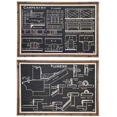 Collection of Large Early 20th Century Architectural Diagrams