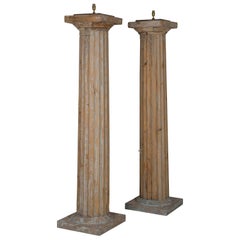 Giant 19th Century Column Lamps