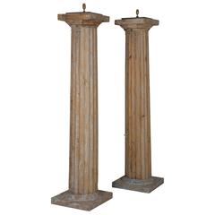 Giant 19th Century Column Lamps 8