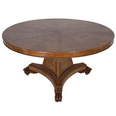 Early 19th Century English Burr Oak Centre Table