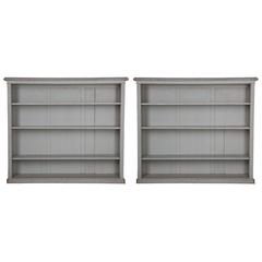 Pair of English Open Bookcases