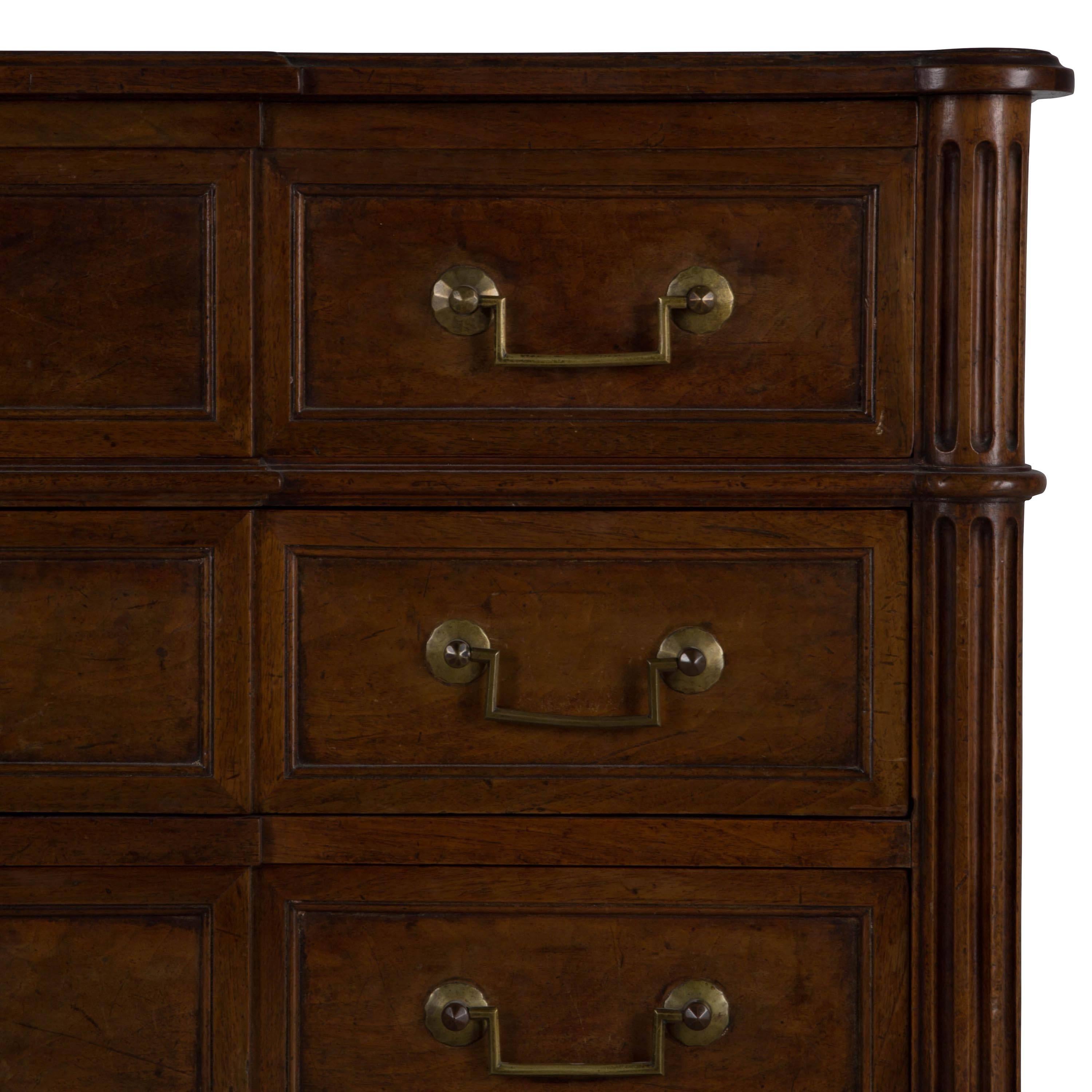 French Provincial Walnut Secretaire Chest In Good Condition In Gloucestershire, GB