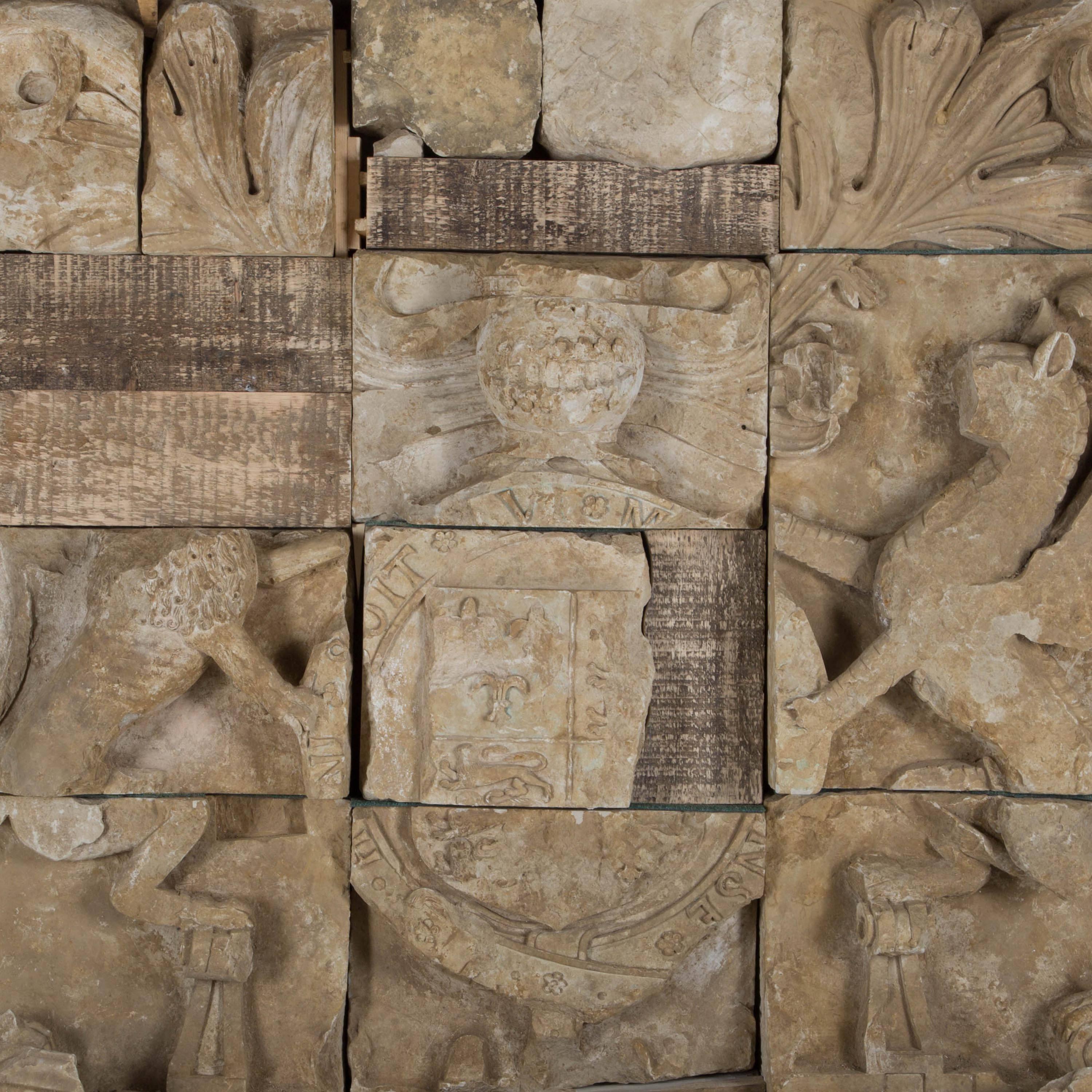 Henry VIII Stone Armorial Depicting the Tudor Royal Arms of England 2
