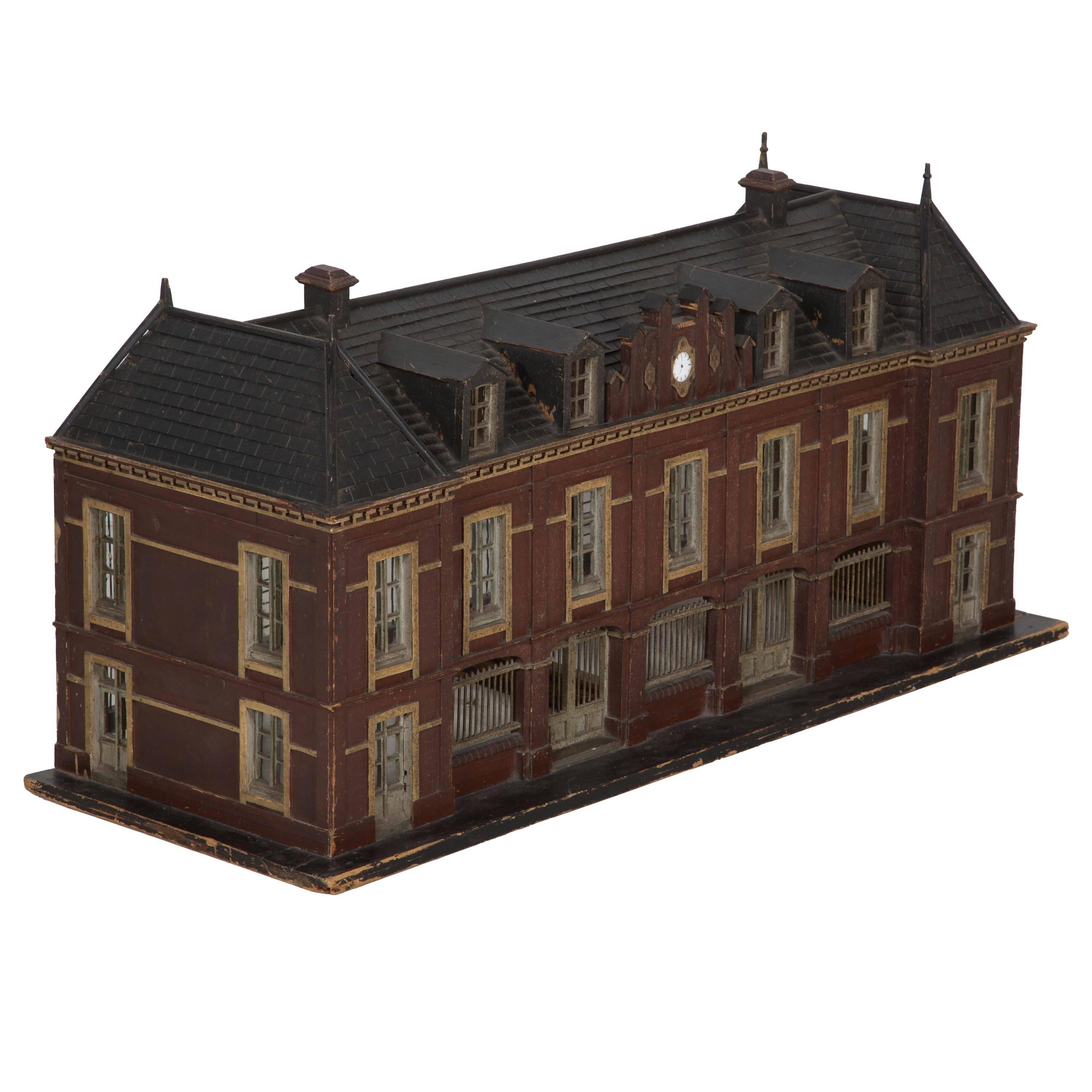 19th century Palladian style stabile-block modelled as small animal cage, in original condition.