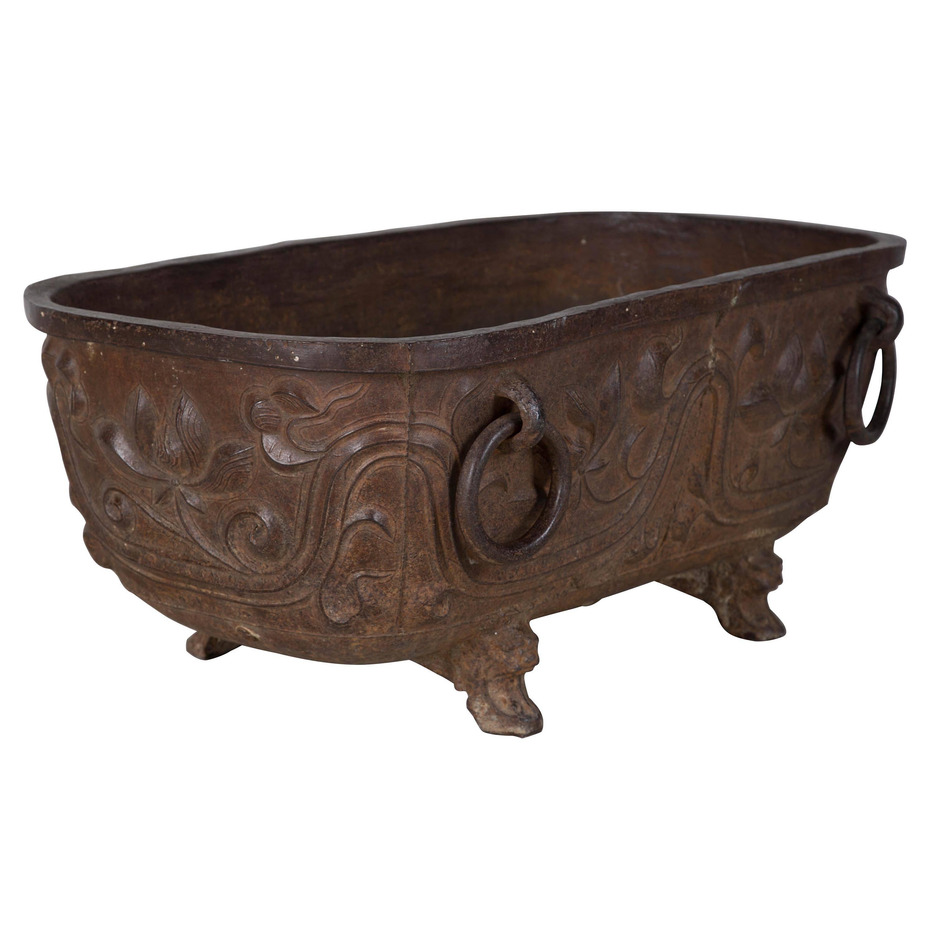 A rare and imposing cast iron cistern Chinese, 17th century.