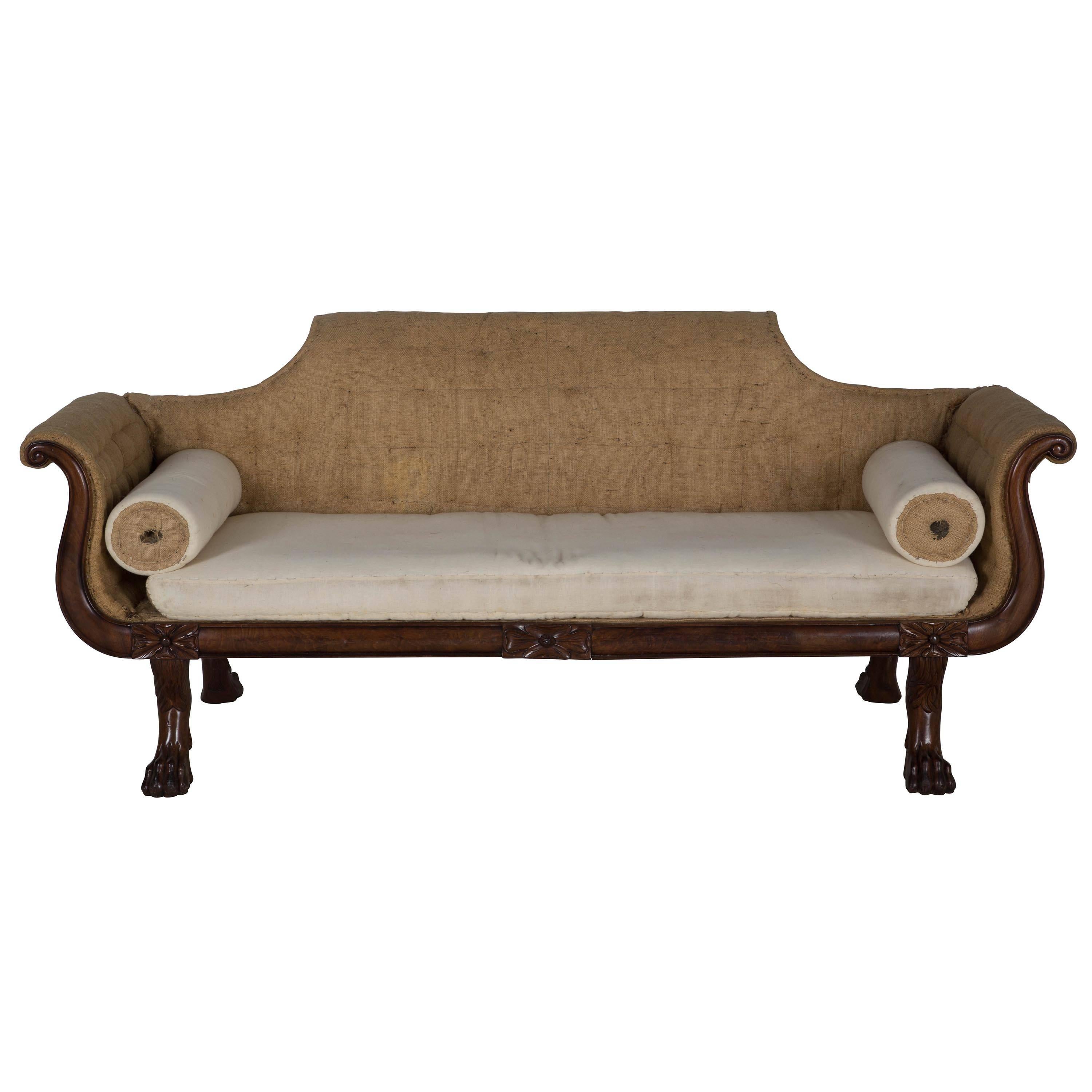 Regency Mahogany Sofa In Good Condition In Gloucestershire, GB