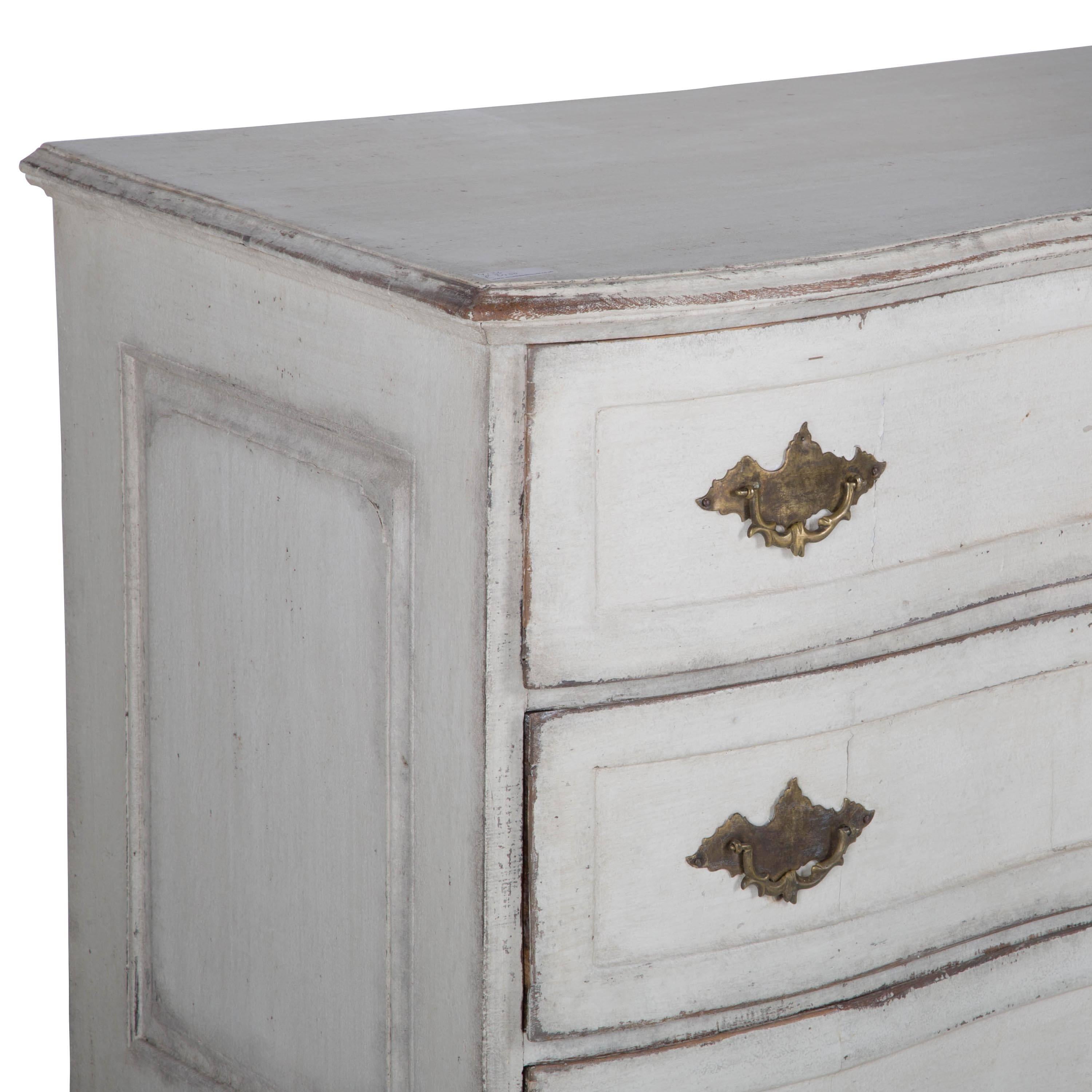 Painted 18th Century Serpentine Commode