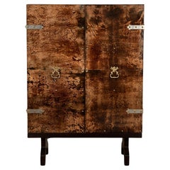 20th Century Italian Lacquered Goat Skin and Mahogany Bar by Aldo Tura