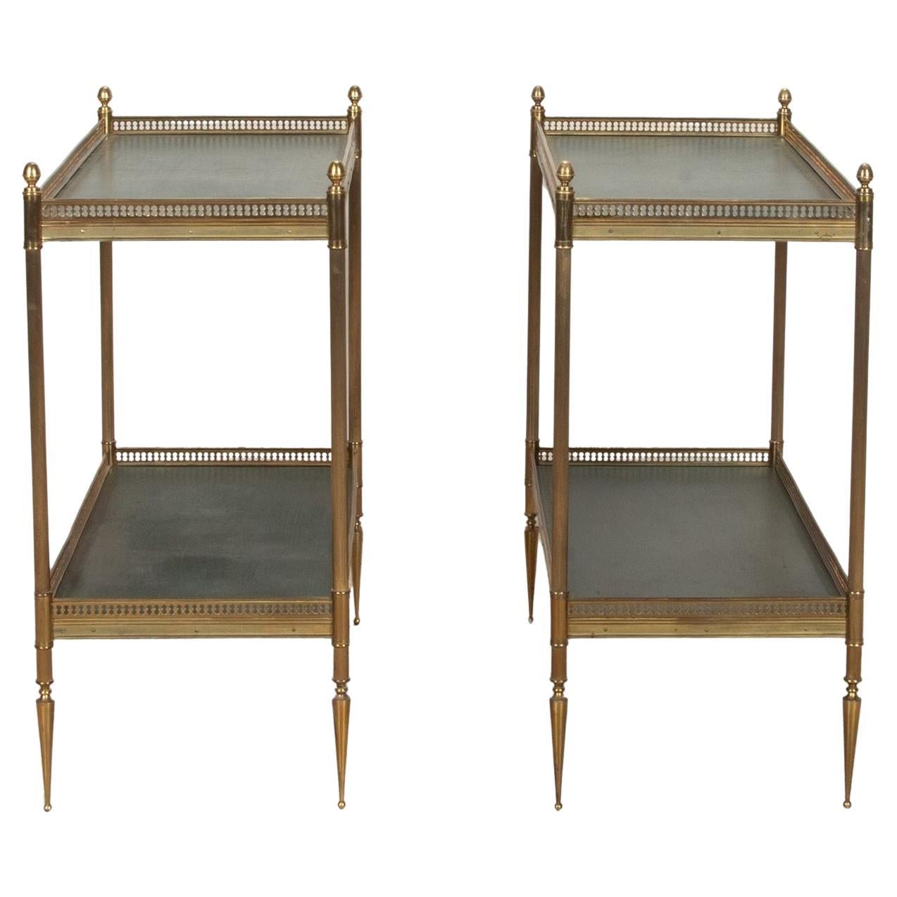 Pair of Mid-Century Maison Jansen Brass Side Tables