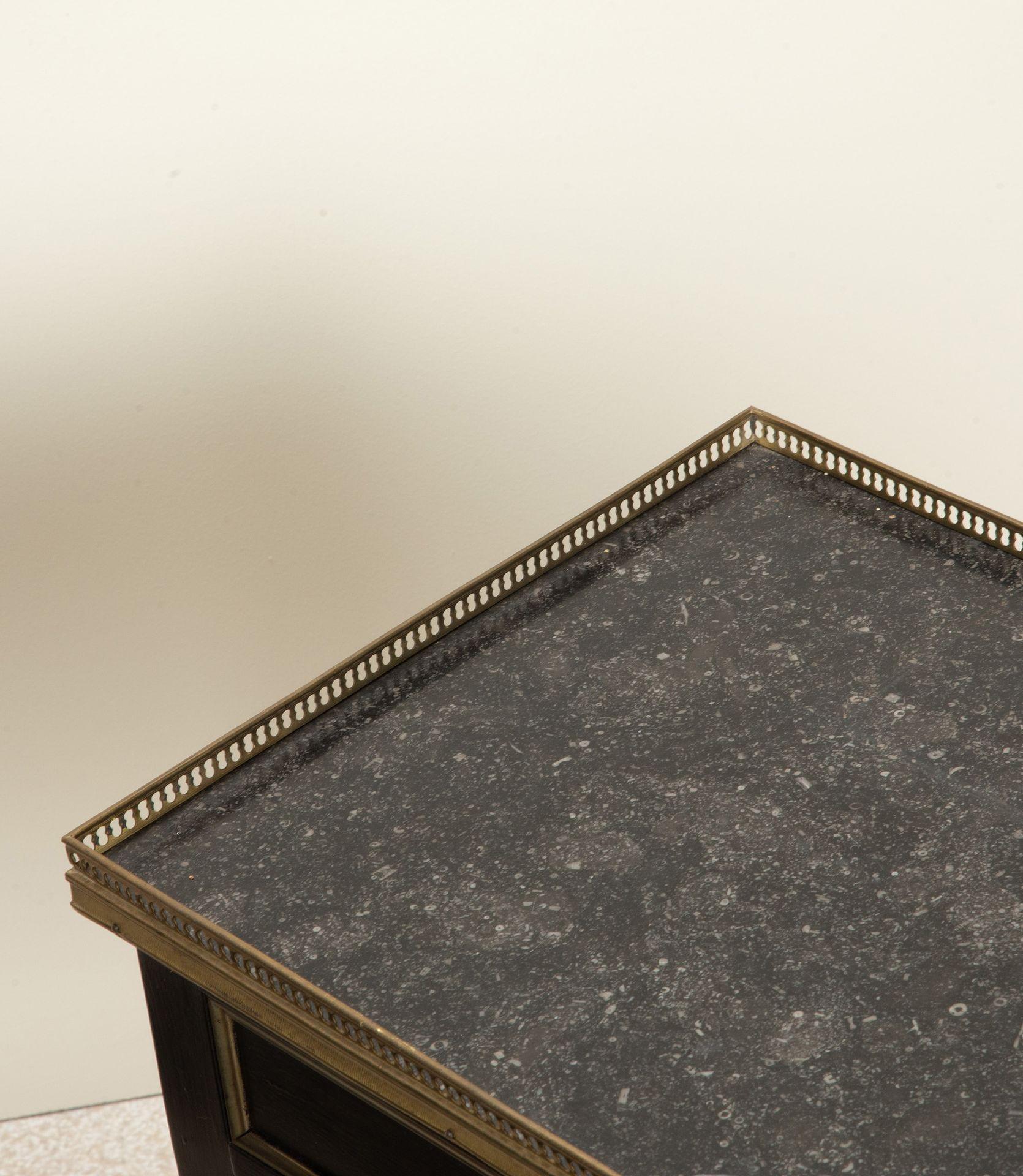 Pair of 20th Century French Ebonised and Marble Side Tables In Good Condition For Sale In Gloucestershire, GB