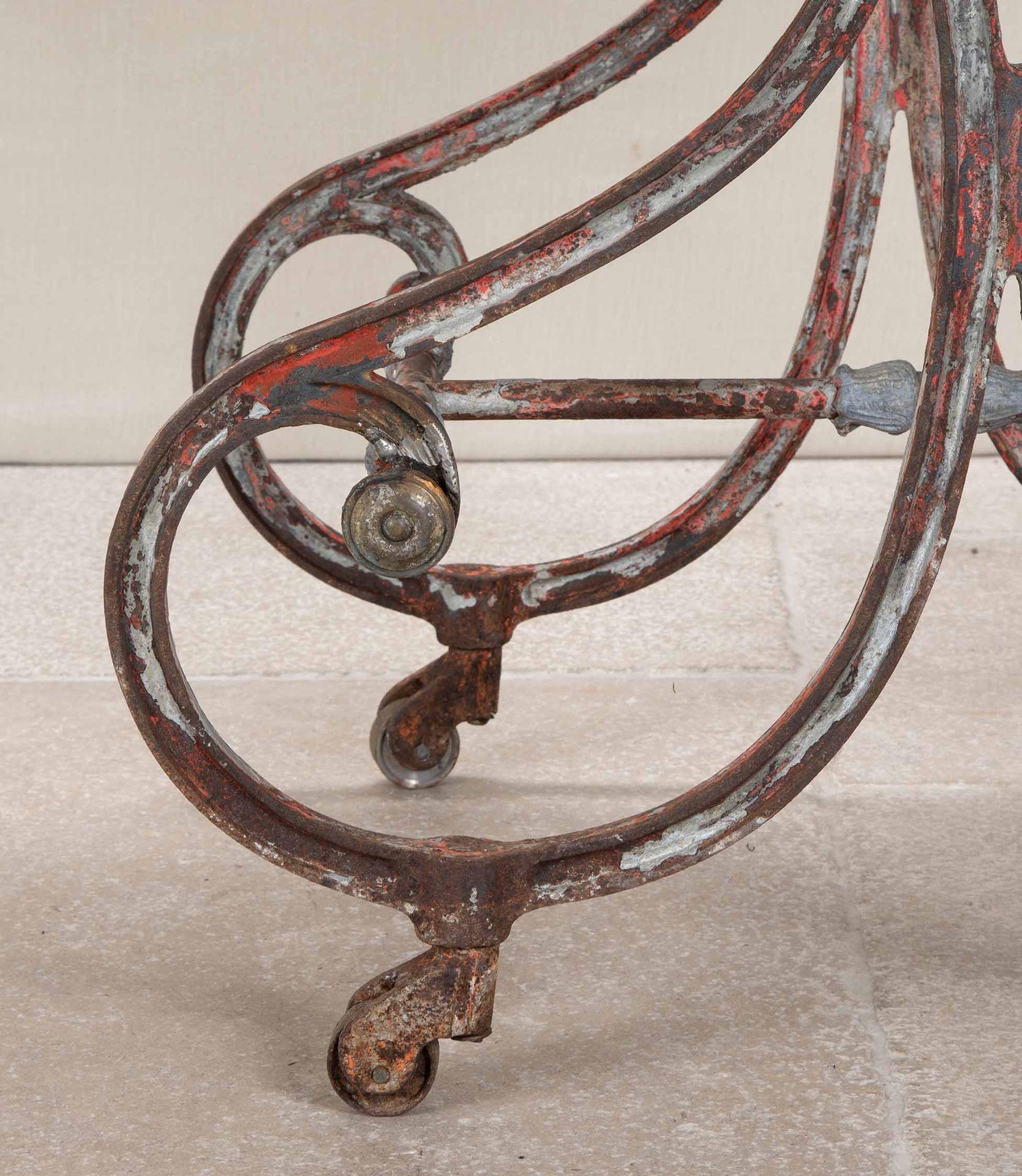 19th Century French Butchers Table with Marble Top For Sale 7