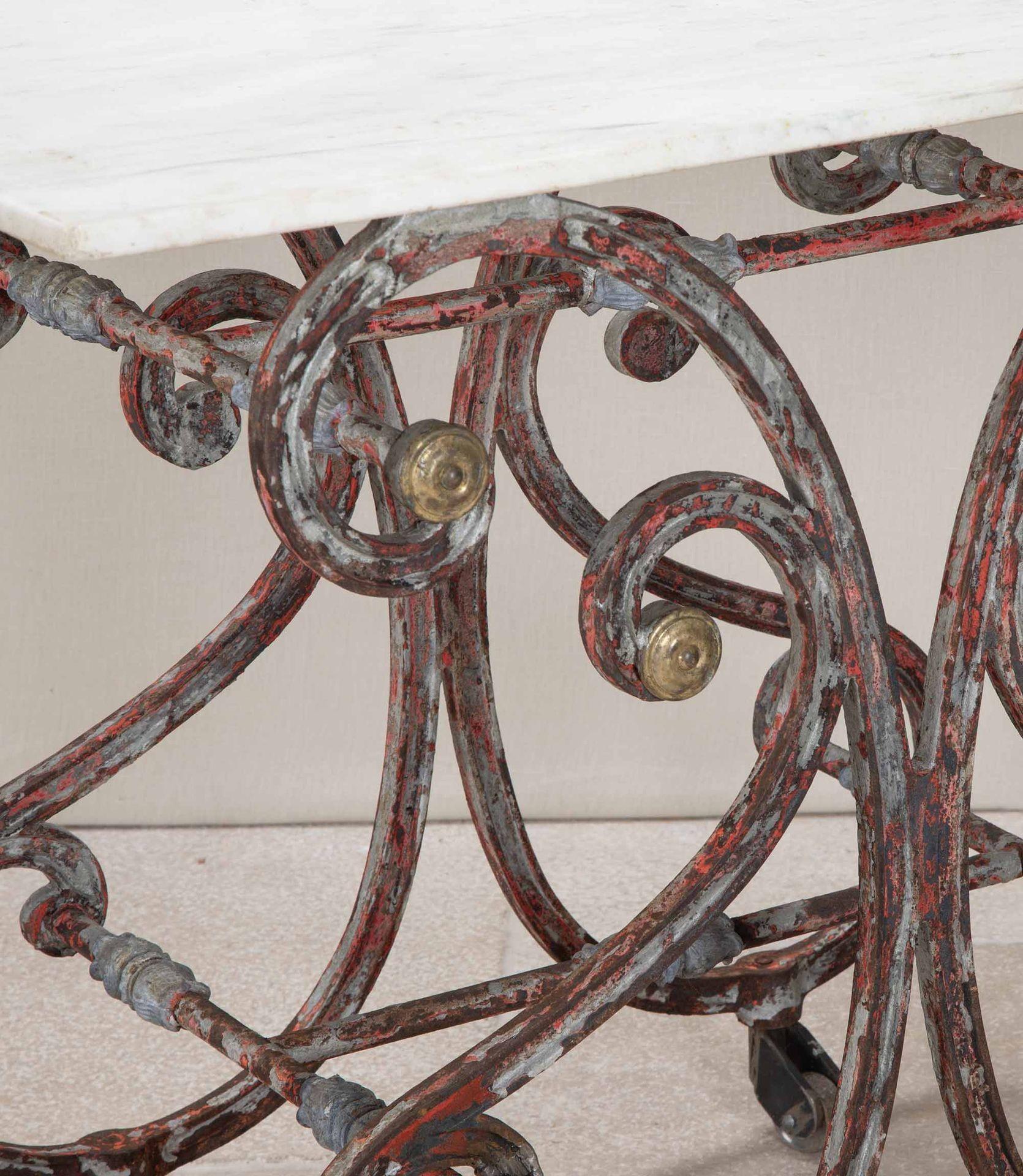 19th Century French Butchers Table with Marble Top For Sale 6