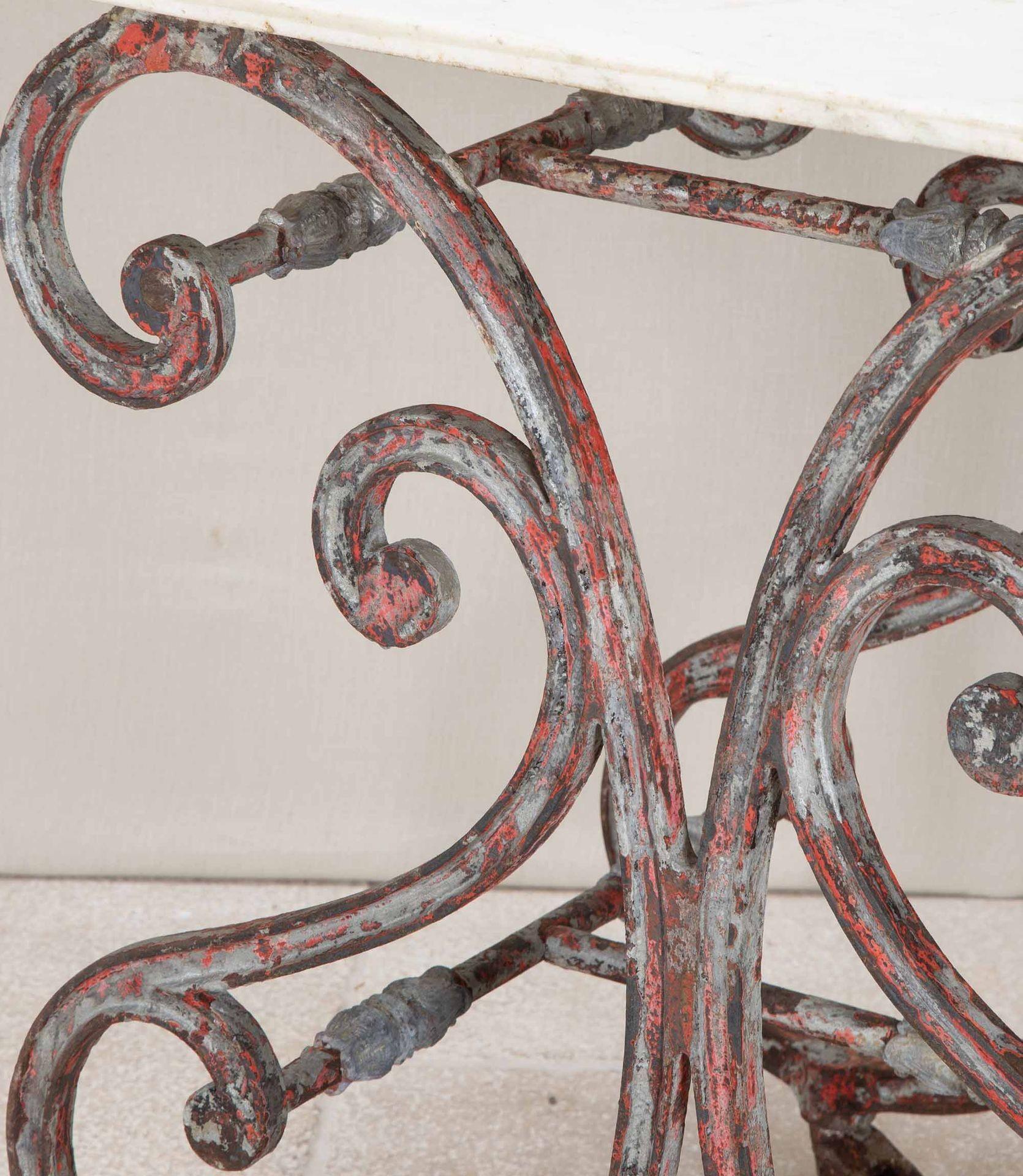 19th Century French Butchers Table with Marble Top For Sale 4