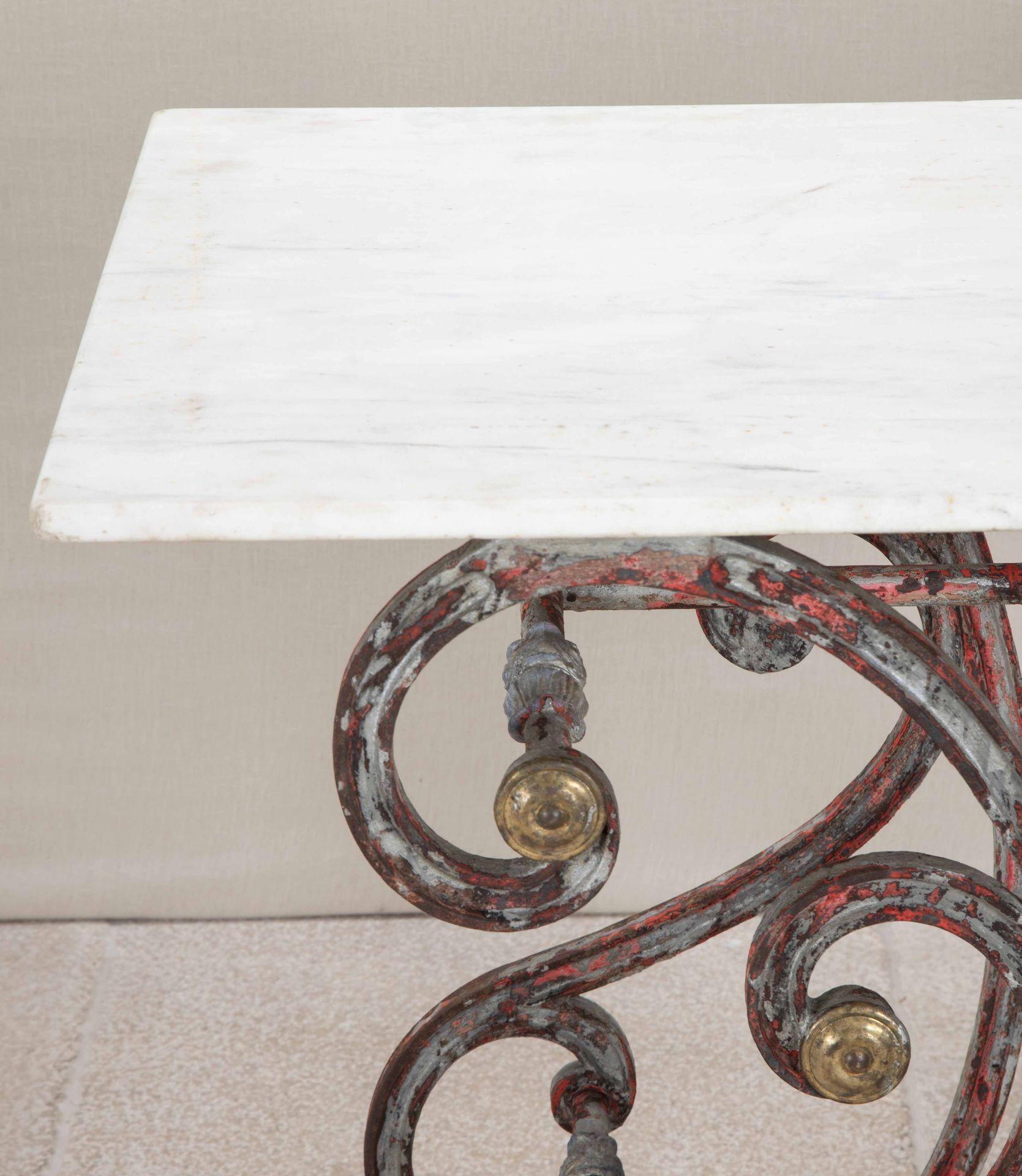 19th Century French Butchers Table with Marble Top For Sale 1
