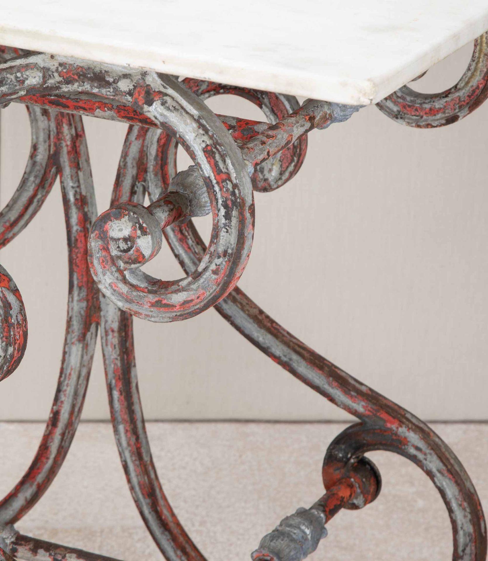 19th Century French Butchers Table with Marble Top For Sale 2
