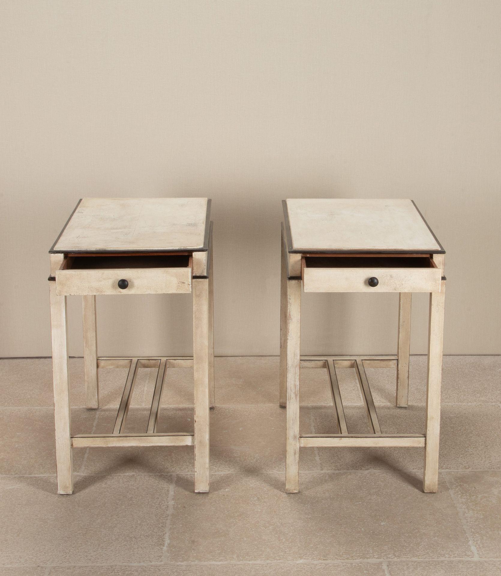 Vienna Secession Pair of Early 20th Century European Painted Console Tables For Sale