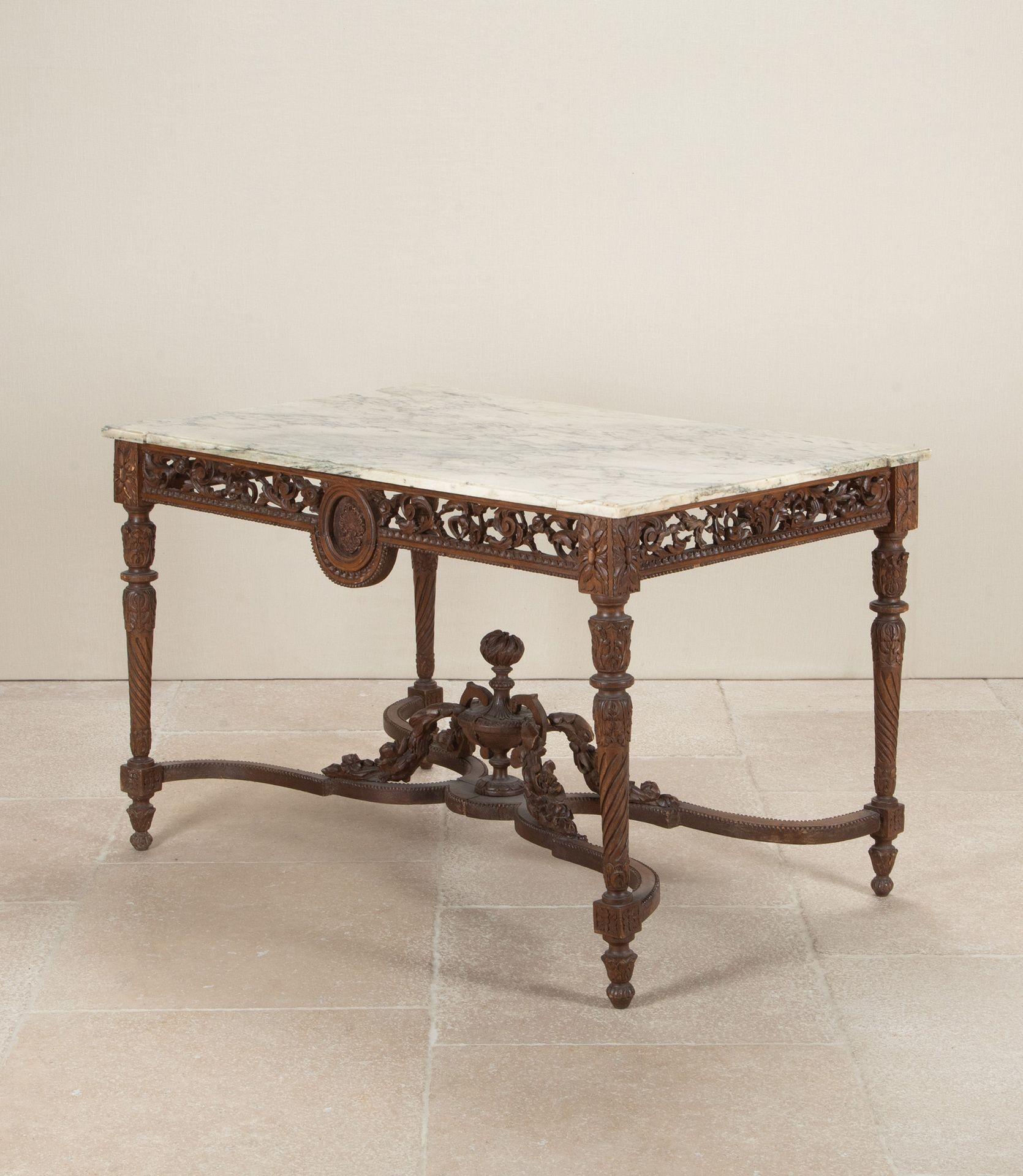 Louis XV 19th Century French Marble Topped Centre Table For Sale