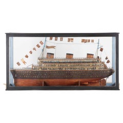 Early 20th Century French Boat Model of the SS Normandie