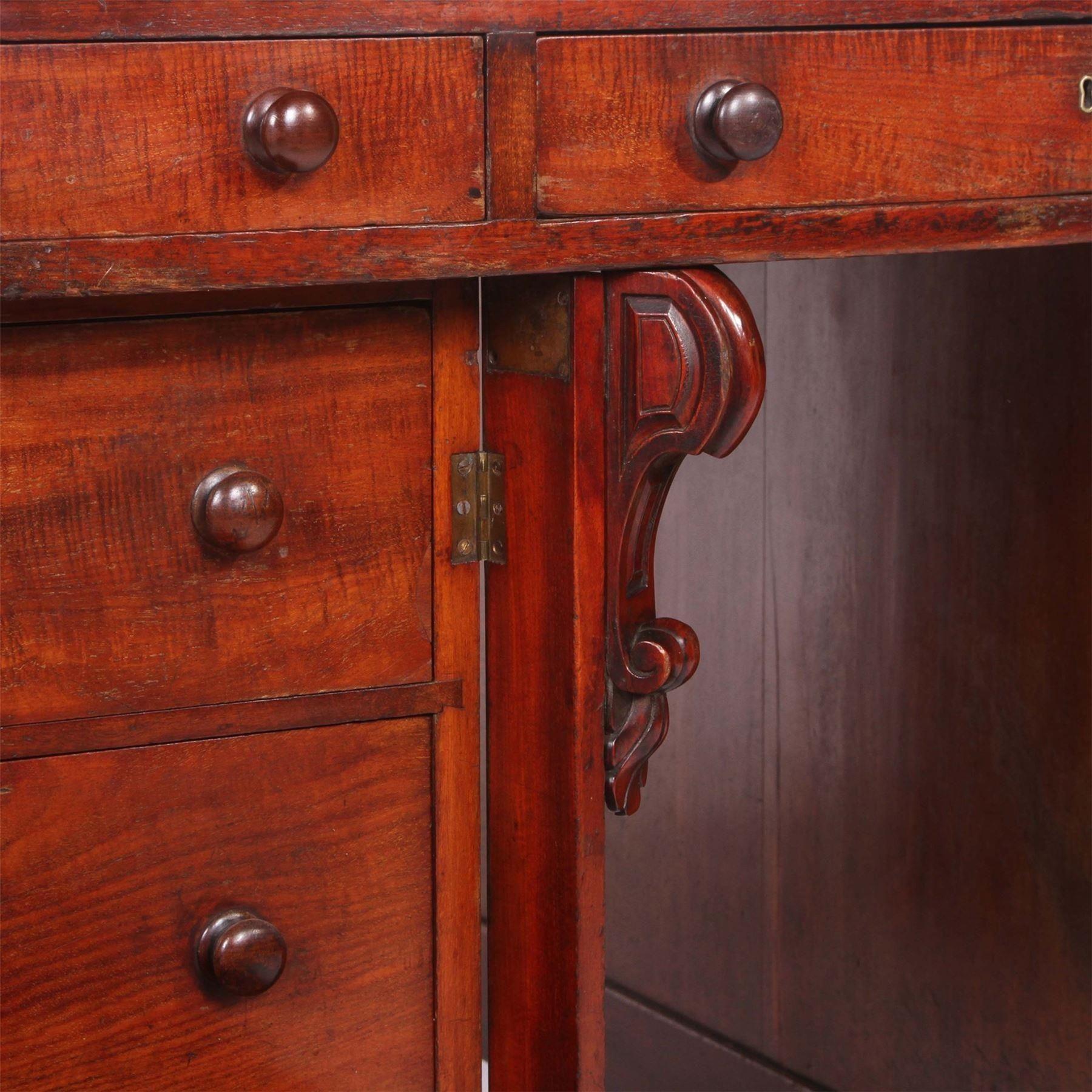English William IV Mahogany Partners Desk For Sale