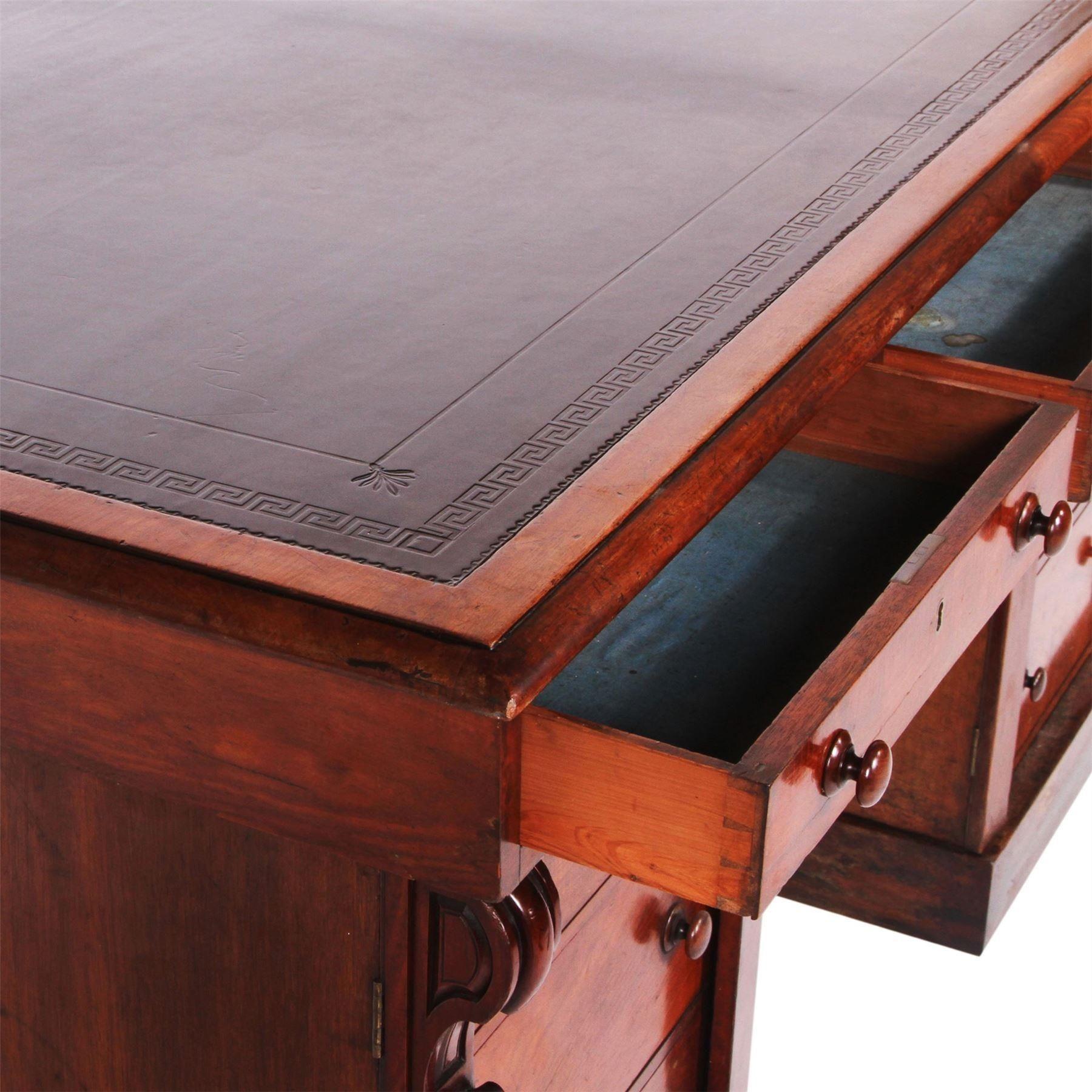 William IV Mahogany Partners Desk In Good Condition For Sale In Gloucestershire, GB